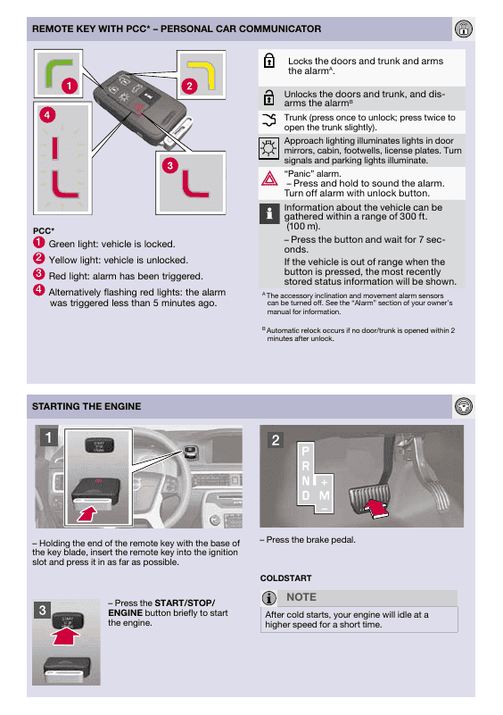 2012 Volvo S80 Quick guide Image