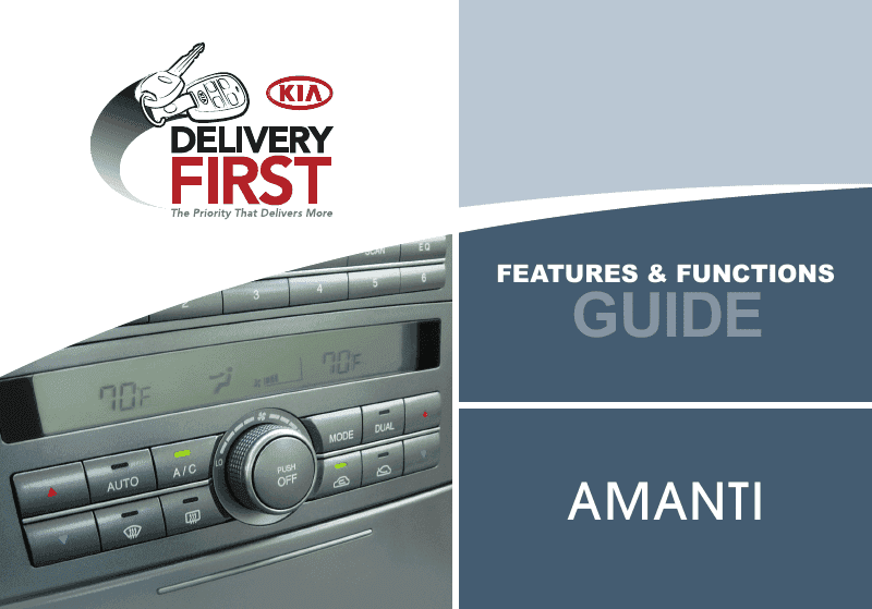 2007 KIA Amanti Features & function guide Image