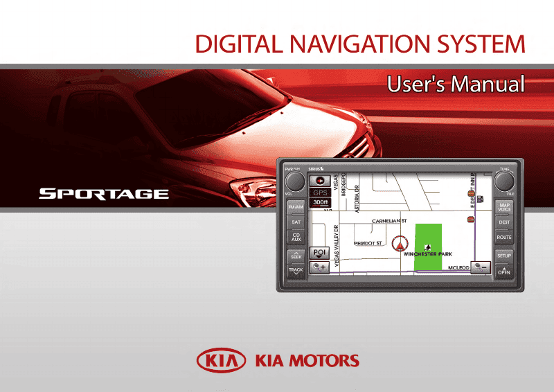 2009 KIA Optima Digital navigation system user manual Image