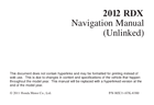 2012 Acura RDX Navigation Manual