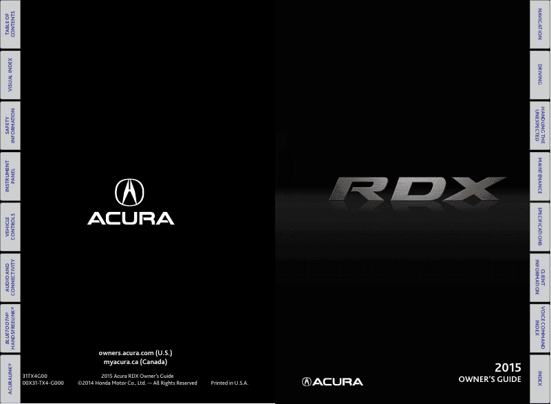 2015 Acura RDX Owner's Guide Image