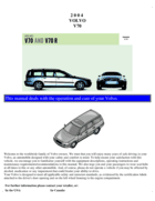 2004 Volvo V70r Owner's Manual