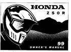 1999 Honda Z50R Owner's Manual