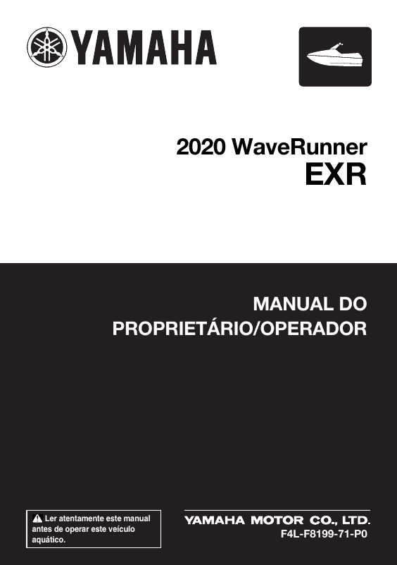 2020 Yamaha EXR Manual do proprietário Image