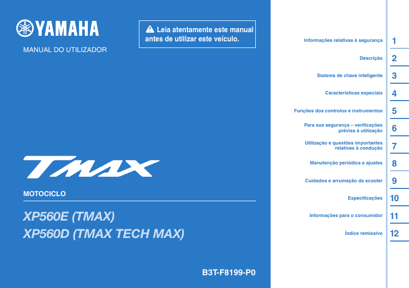 2020 Yamaha TMAX Manual do proprietário Image