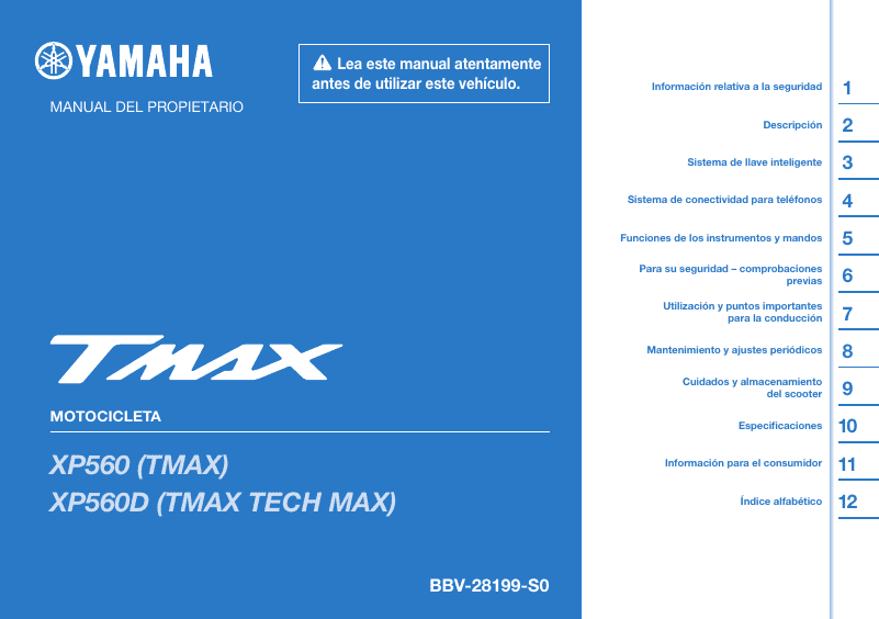 2022 Yamaha TMAX Manual del propietario Image